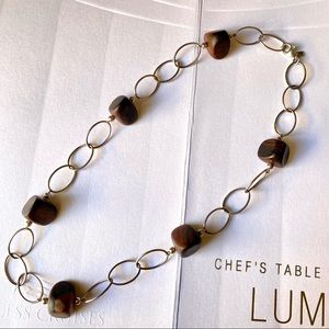 SILPADA Ebony Wood Silver Link Necklace N1359